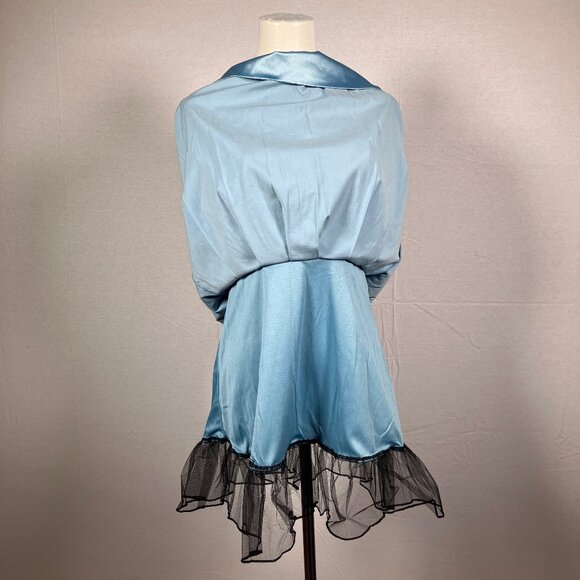 Glamour Blue Bow Short Strapless Sleeveless Party Dress Jr 5 - Picture 5 of 8